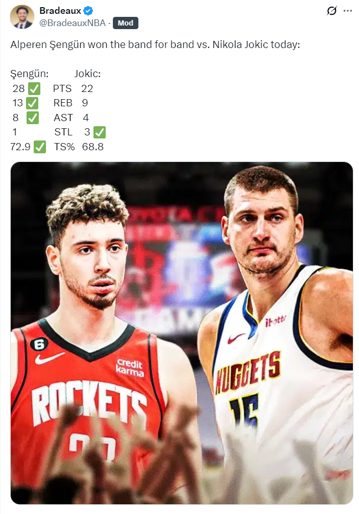 火记晒申京数据力挺MVP！美媒称将跻身NBA前十巨星 休媒自豪发声